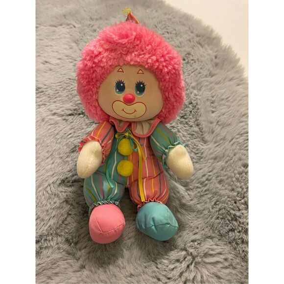 Vintage 8” Pink Clown Plush 1985 American Greetings Amytoy Clown Plush Toy Colle - Picture 1 of 9